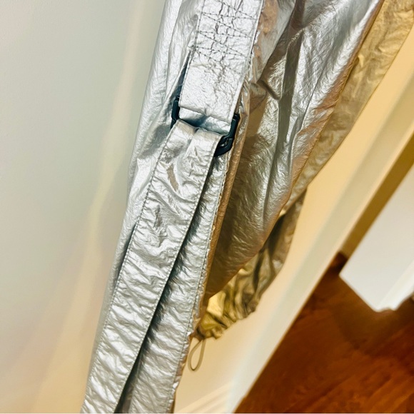 Zara | Metallic Silver Parachute Cargo Pants - Picture 10 of 13